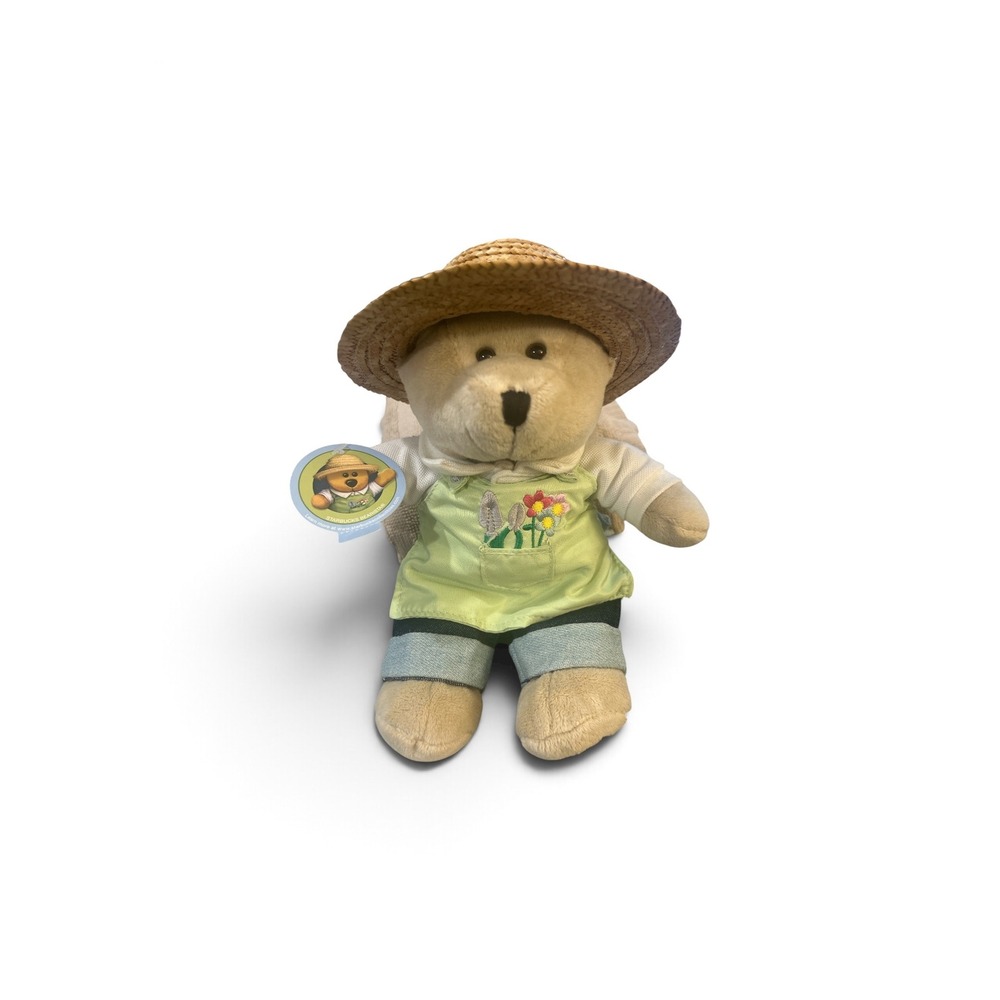 Starbucks Bearista Bear 2006 47th Edition Spring Gardener Straw Hat Apron Plush